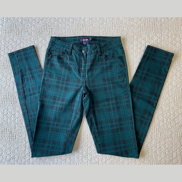 Plaid Cotton Jeans TALL US 6 Mint Condition - Picture 1 of 2